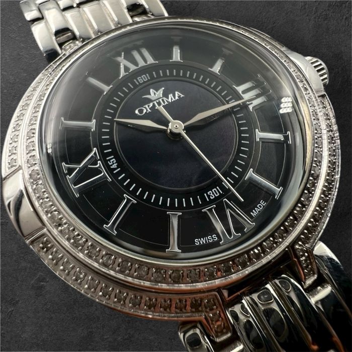 Optima - Swiss Diamond Watch френски дамски часовник с диаманти