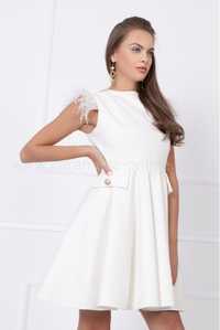 Официална бяла рокля Caramella fashion