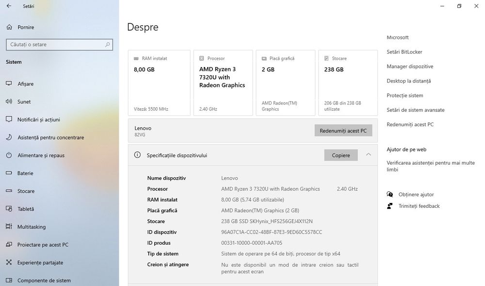 Laptop Lenovo de vânzare