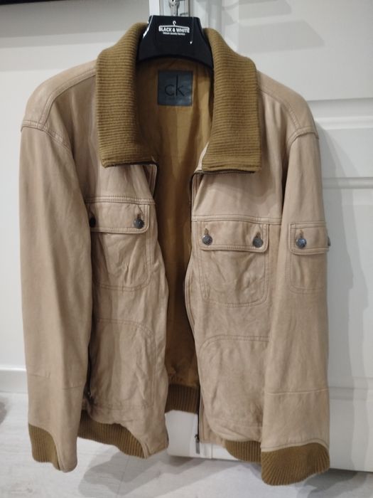 Мужская кожаная куртка Келвин Кляйн