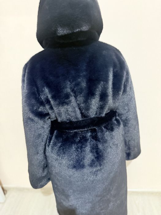 Эко шуба новая графит