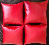 Продам подушки, материал эко кожа, размер 40х40 см, цвет красный.