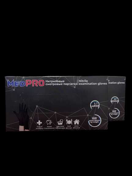 Перчатка нитрил MEDPRO Малайзия В упаковке 100 штук.
