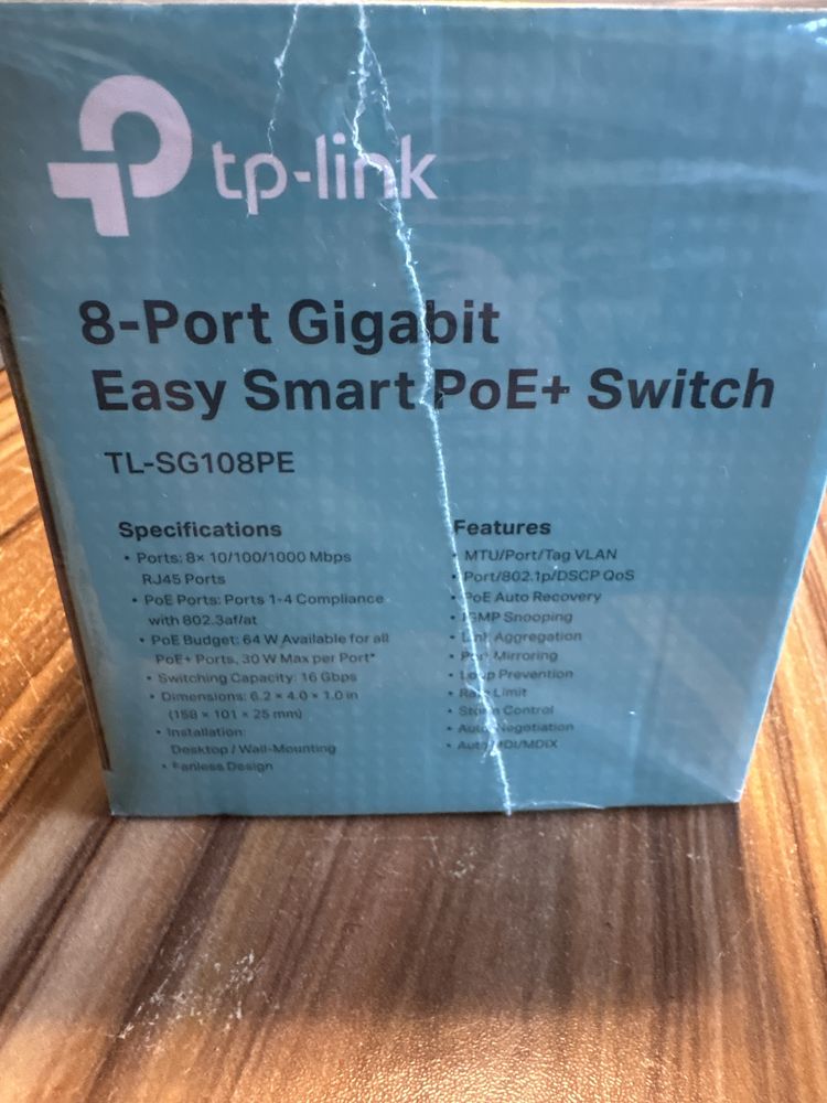 TP-Link 8- Port Gigabit Easy Smart PoE+Switch