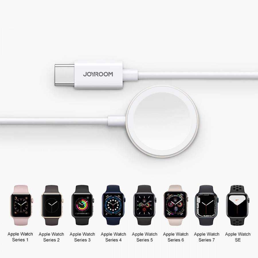Incarcator wireless Apple Watch, 1.2m, Joyroom S-IW004, mufaUSB-C, Alb