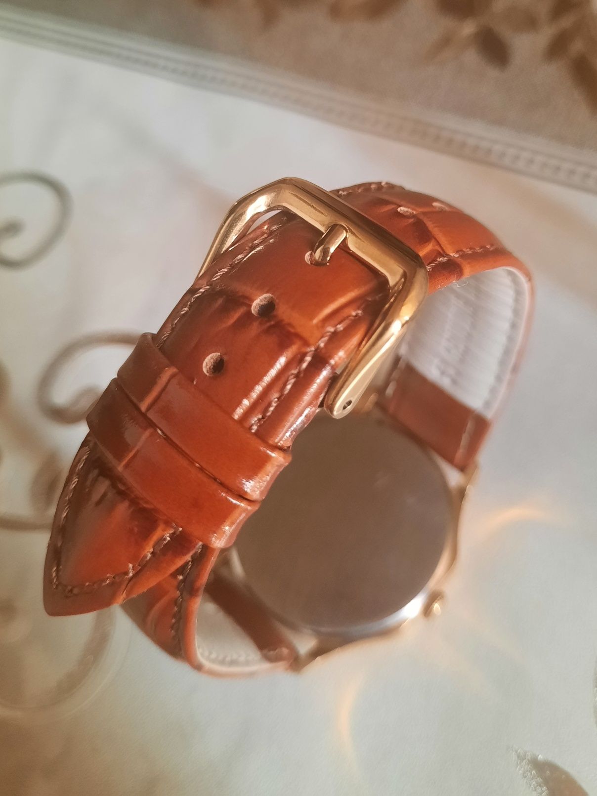 Позолоченные часы Заря