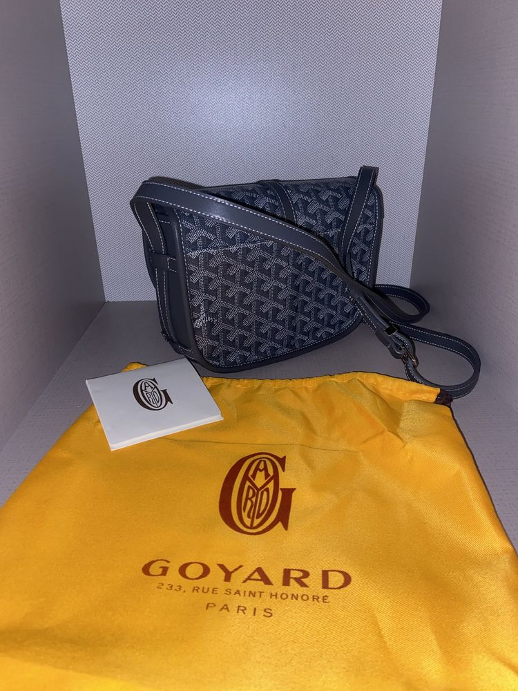 100% PIELE Goyard belvedere PM Grey/Blue/Green