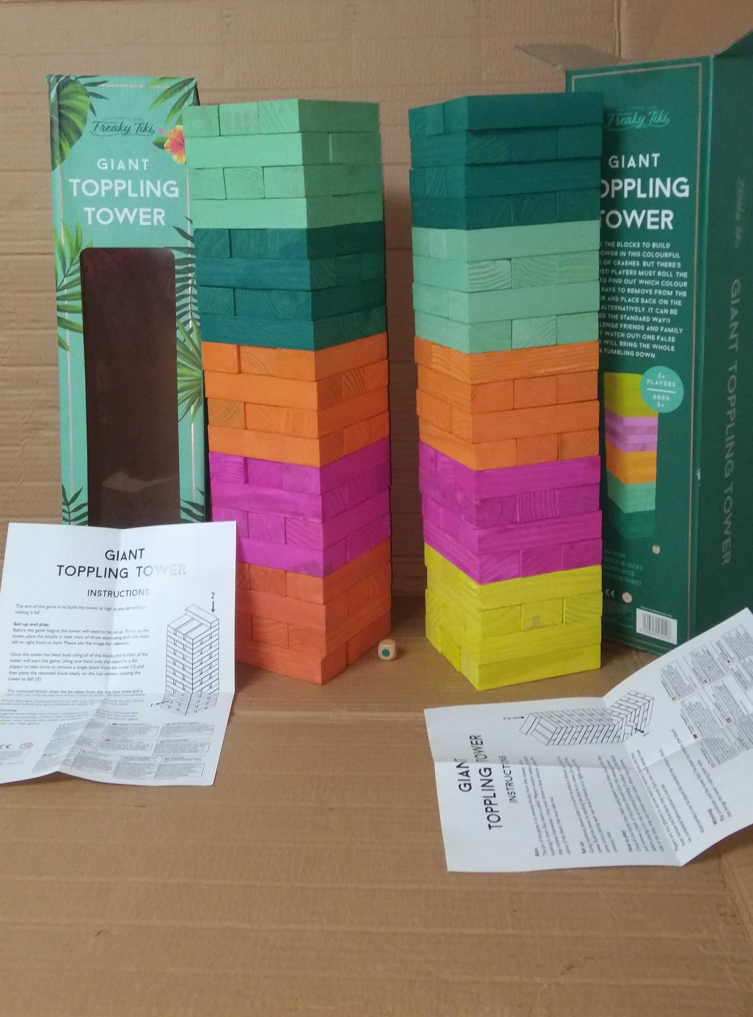 НАМАЛЕНА ЦЕНА Огромна Цветна Дженга XL 50см. GIANT JENGA Rainbow