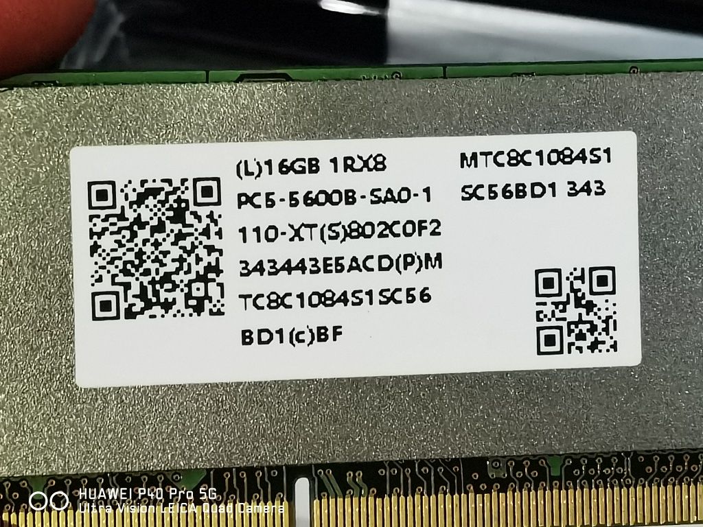 RAM DDR5 1x16GB 5600 Micron SO-DIMM