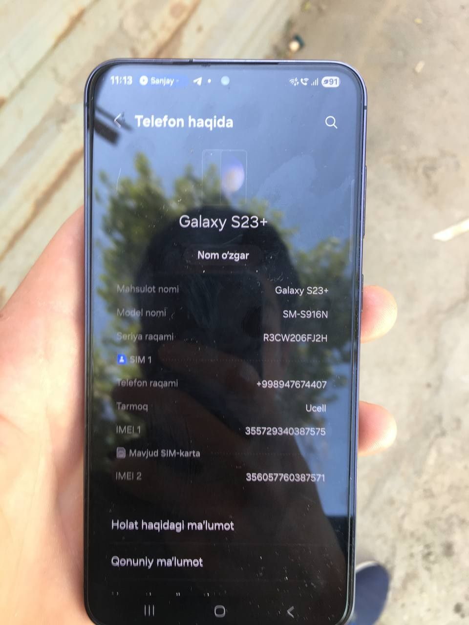 Samsung S23+ holati ideal