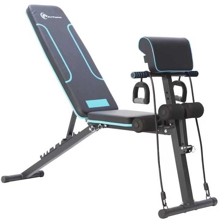 Banca antrenament reglabilă + corzi pentru brațe!-NOUA!