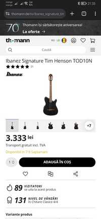 Chitara Ibanez Signature Tim Henson TOD10N
