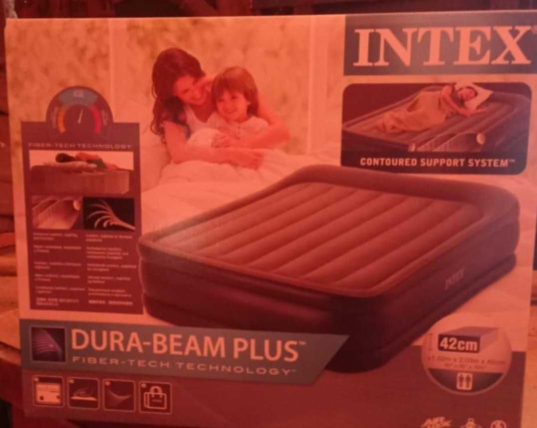 Saltea Gonflabilă Intex de Camping - Dura-Beam Plus + pompa electrică