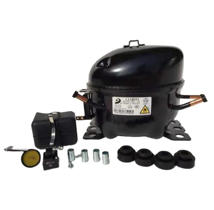 Компрессор для холодильника 
118w, 155w, 168w, 193w, 235w, 265w
R134a: