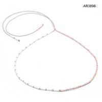 Choker reglabil, AR3896, cu bilute aur 14K 2 mm