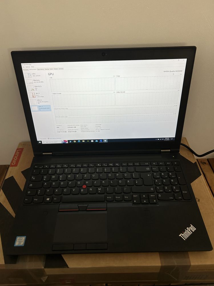 Laptop Gaming Lenovo P50 , I7, Ssd 512Gb, 16Gb Ram, Quadro M2000M 4GB