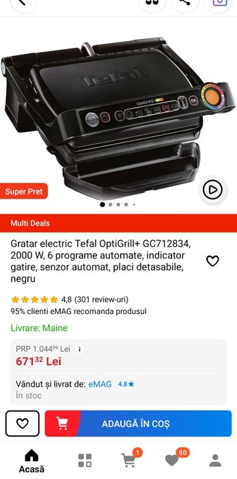 Grill Tefal GC712D34