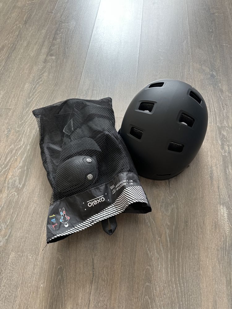 Шлем и защита для роликов без наколенников oxelo
