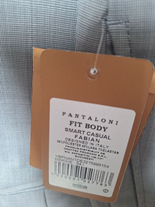 Costum lână Bigotti 54/1, slim body, smart casual
