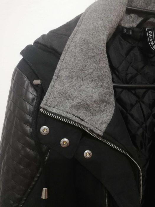 Geaca Canadiană cu aplicaţii tip piele, Rainbow Bonprix, marime 40