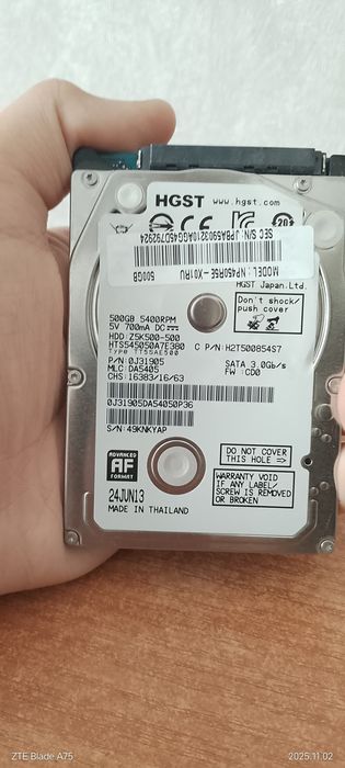 Жесткии диск для ноутбука 2.5 500гб