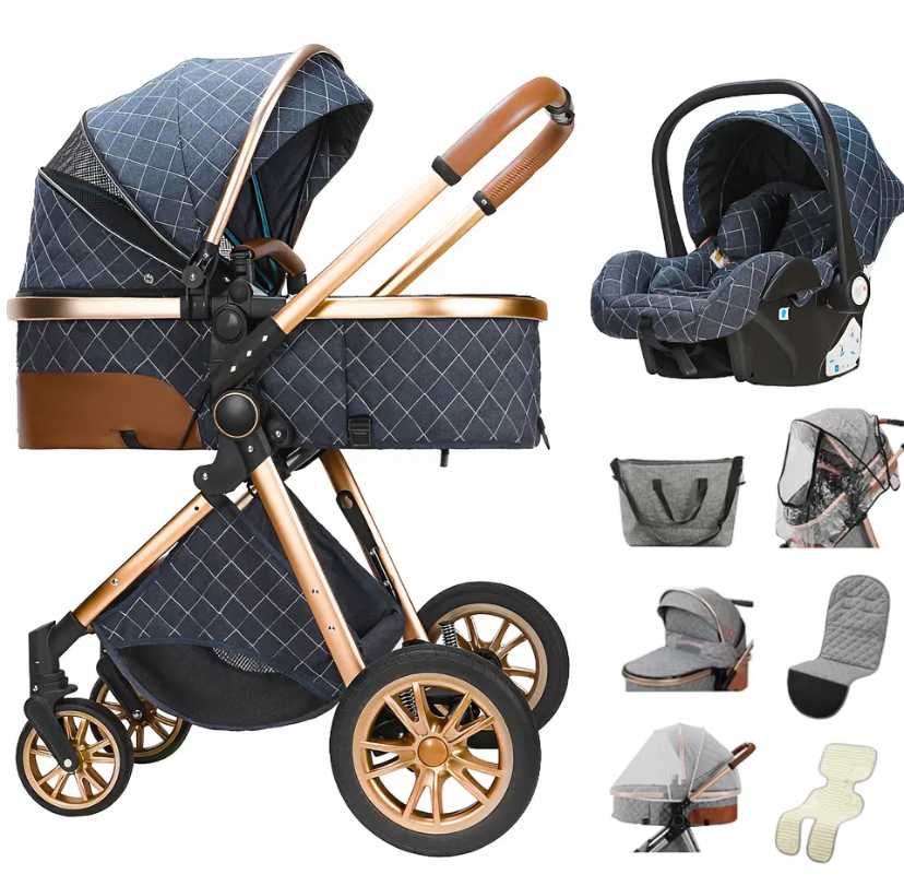 NOU Carucior bebe 3 in 1 bebelus landou copii pliabil smart + CADOU