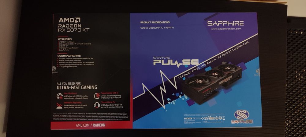 Placa Video AMD Radeon RTX 9070 XT