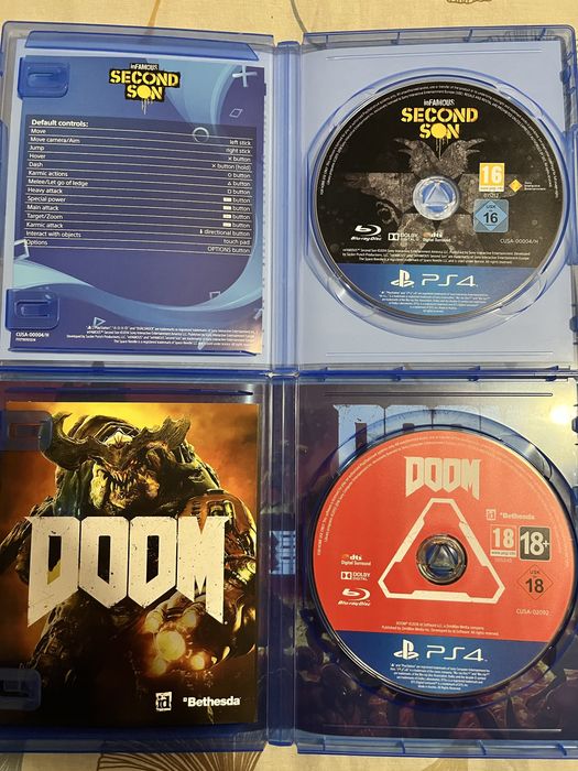 Infamous second son и Doom за PS4 и PS5