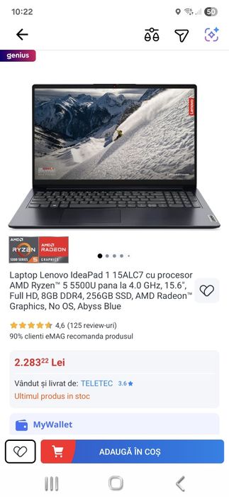 Laptop Lenovo IdeaPad1 15ALC7