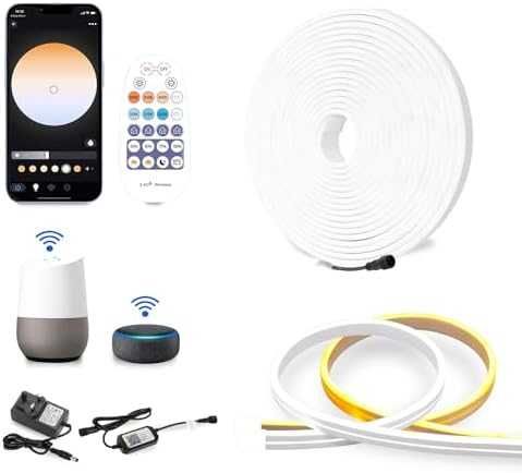Нова Гъвкава LED смарт неонова лента, IP67, 7.5M, Alexa, 24V димируема
