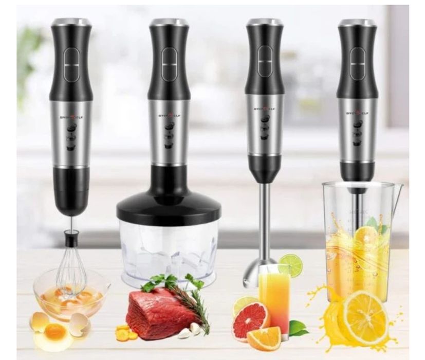 Set blender Silvercrest de mâna 4 in 1, 1200W cu 9 viteze i