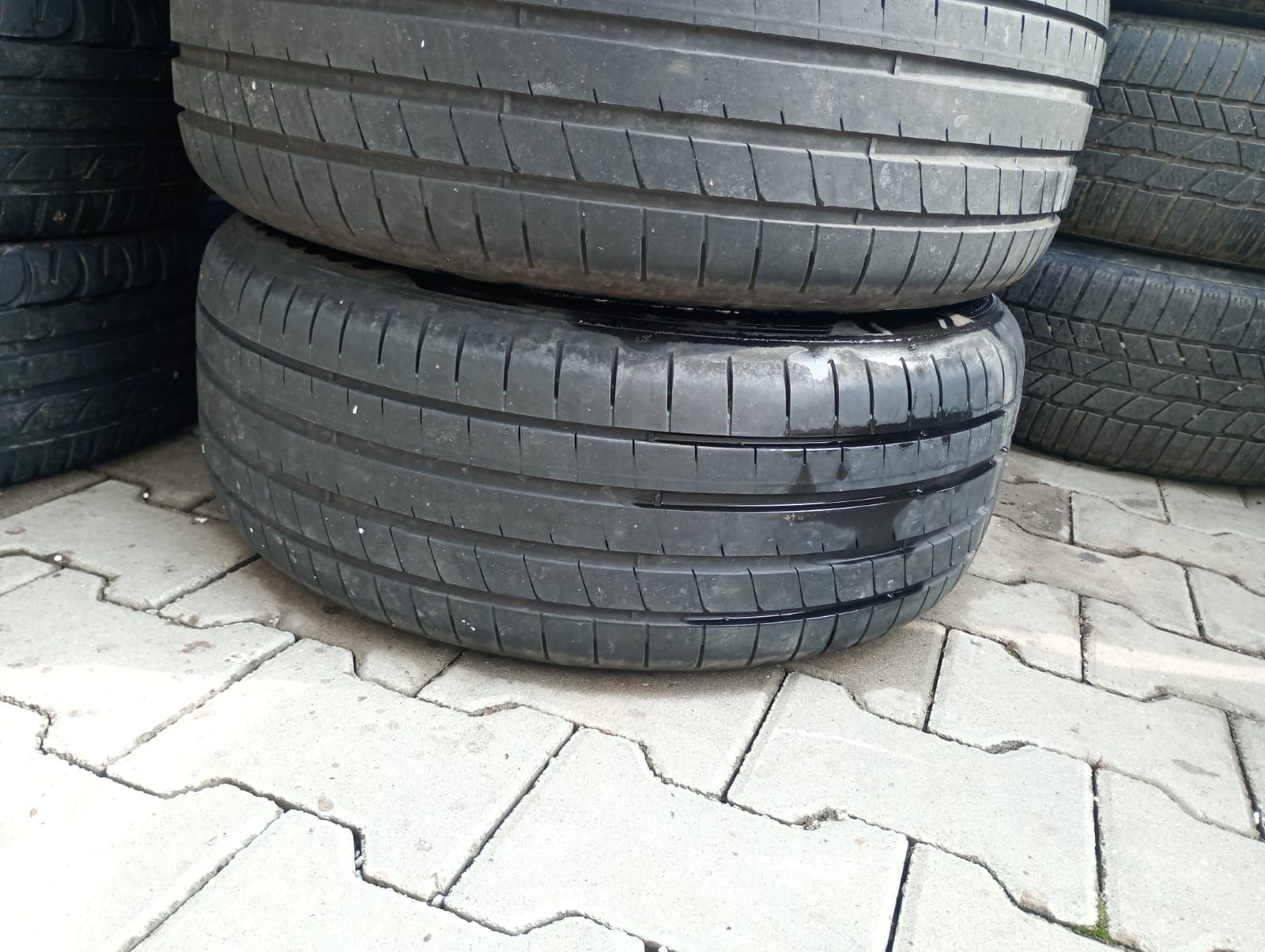 4jante 5x112 originale Audi A6 ănvelope vara 225/55/17 6mm  dot4122