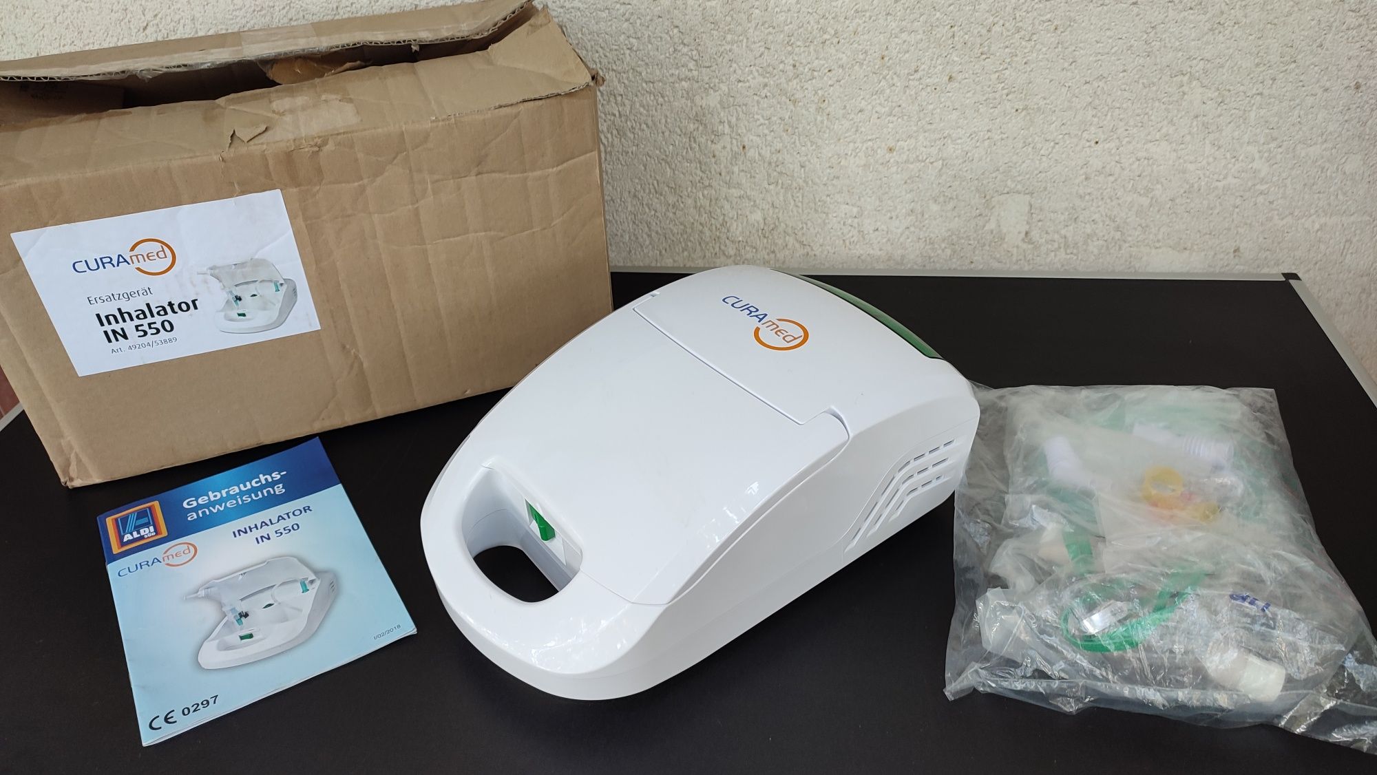 inhalator curamed in 550 nebulizator  alergii astm aerosoli inhalatii