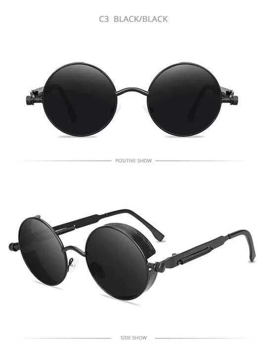 Дизайнерски Retro Vintage метални слънчеви очила Unisex UV 400 модел 2