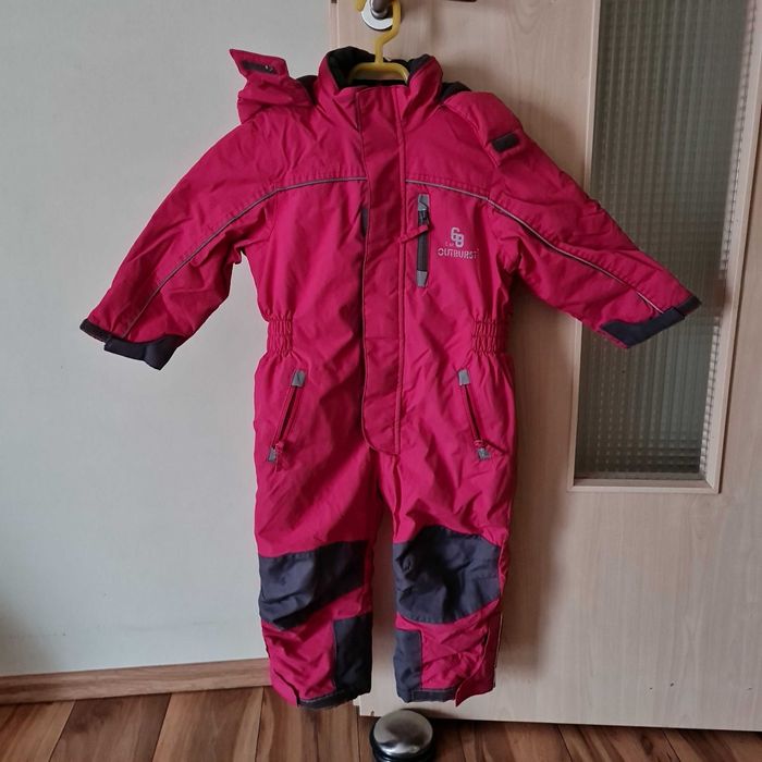 Salopeta groasa de iarna / ski fete roz fuchsia marime 92