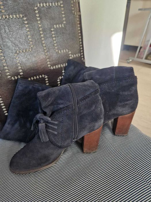 cizme albastre piele