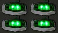 Диодни Лед LED светлини габарити за камион ЗЕЛЕНИ 12-24V