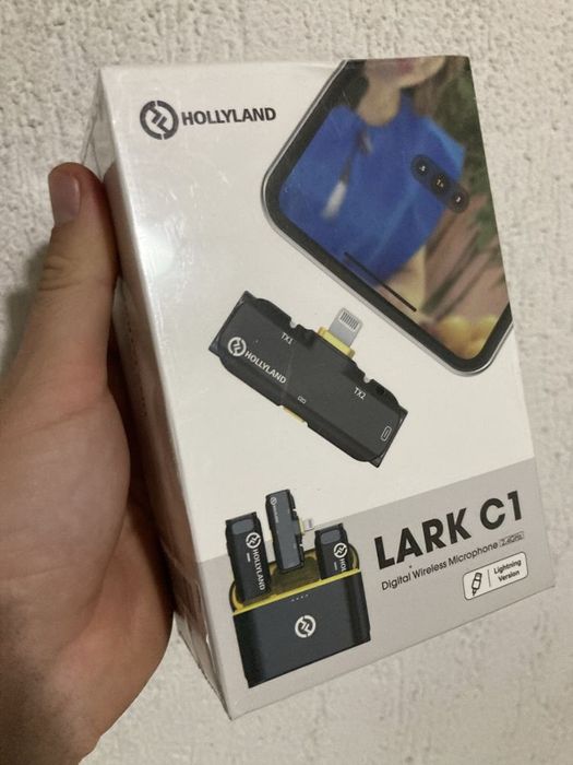 Hollyland LARK C1 DUO Sistem de microfon wireless dublu pentru iOS