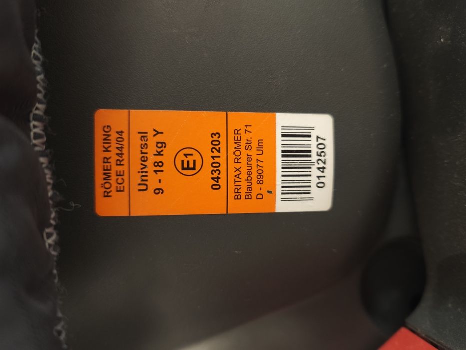 Britax Romer King 9-18 kg
