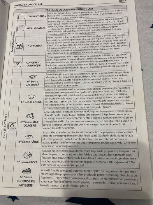 Vind cuptor whirlpool al 6 lea simt