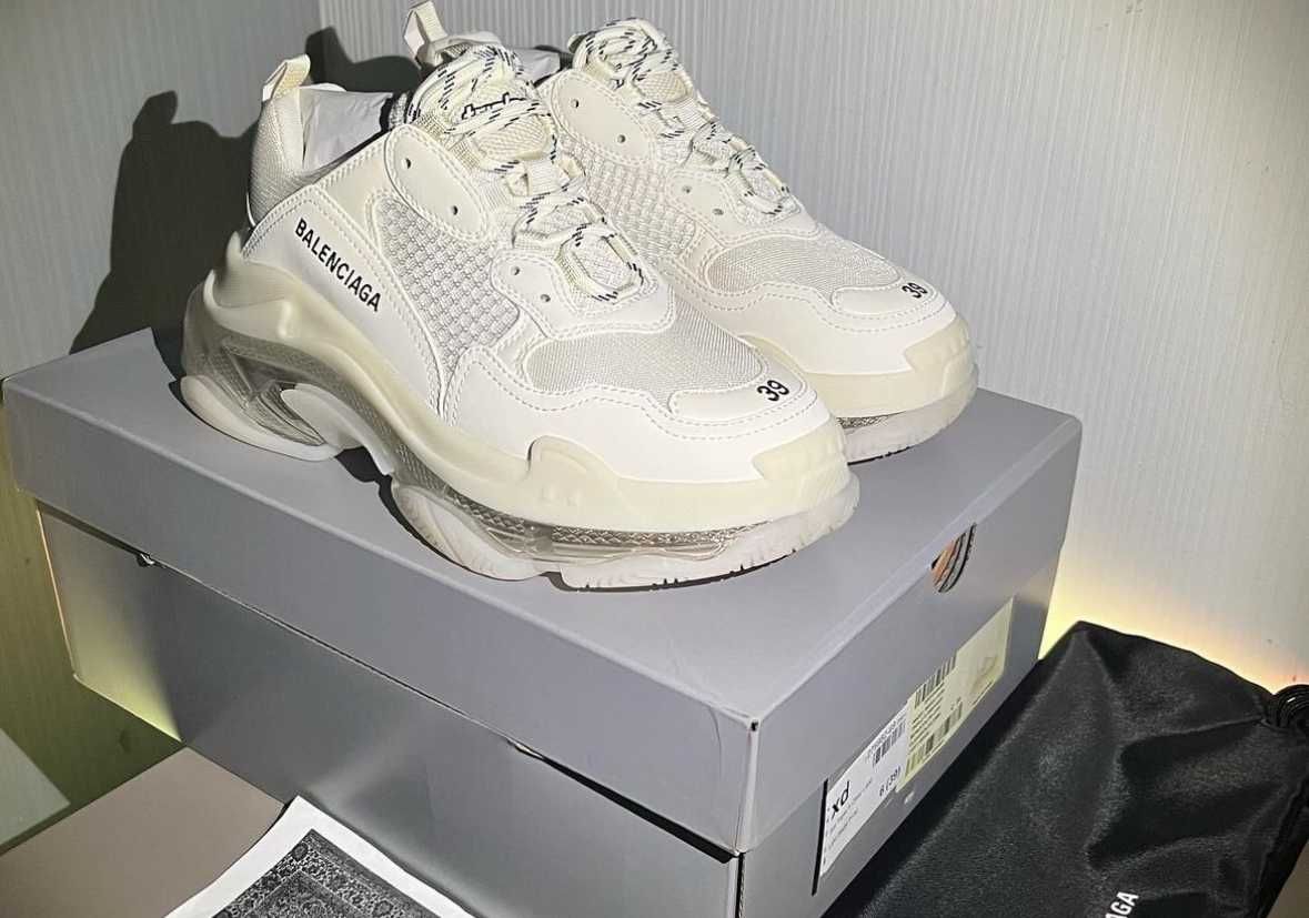 Balenciaga Triple S White, Toate Marimile!