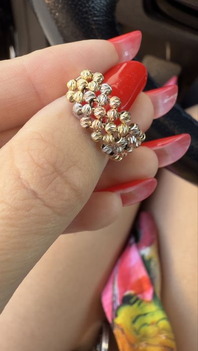 Inel din aur alb galben roz 14 k