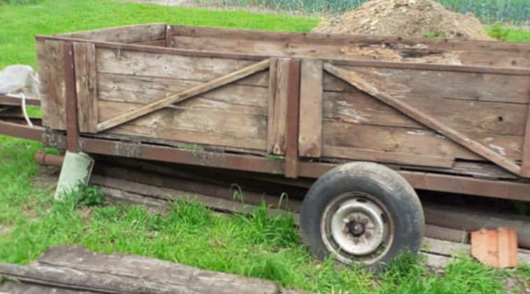 Remorcă tractor / pas / cărucior lemne