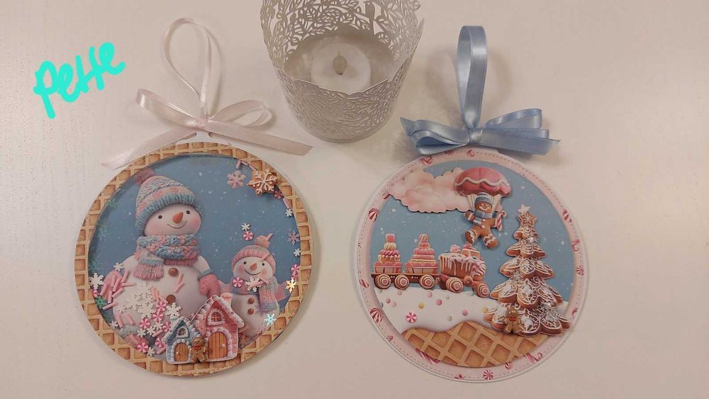 Коледни шейкър картички и картички за декорация, ръчно изработени