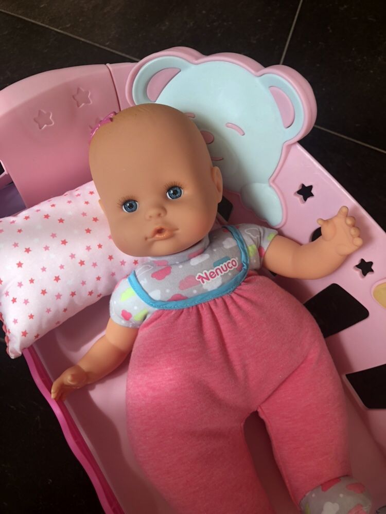 Бебе кукла с легло и аксесоари