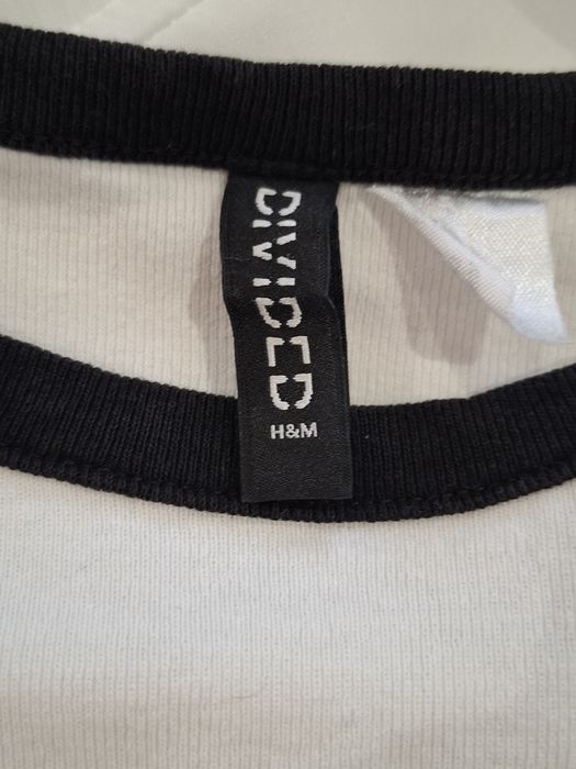Бяла тениска с принт H&M