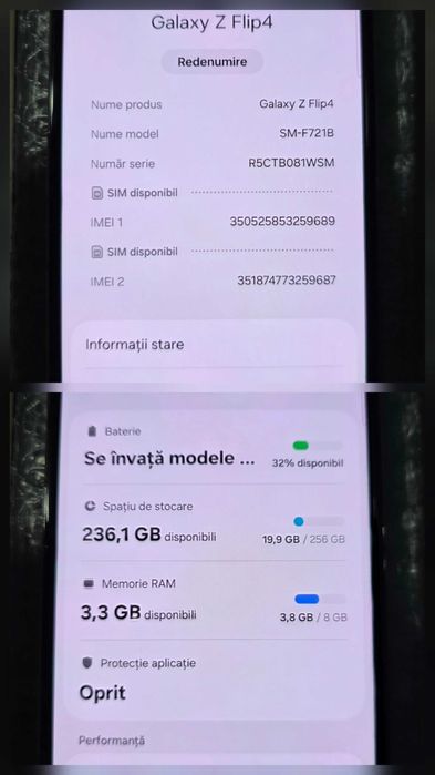 Ocazie !.Ca si Nou !!.Sams.Z Flip 4, 5G,256 Gb !