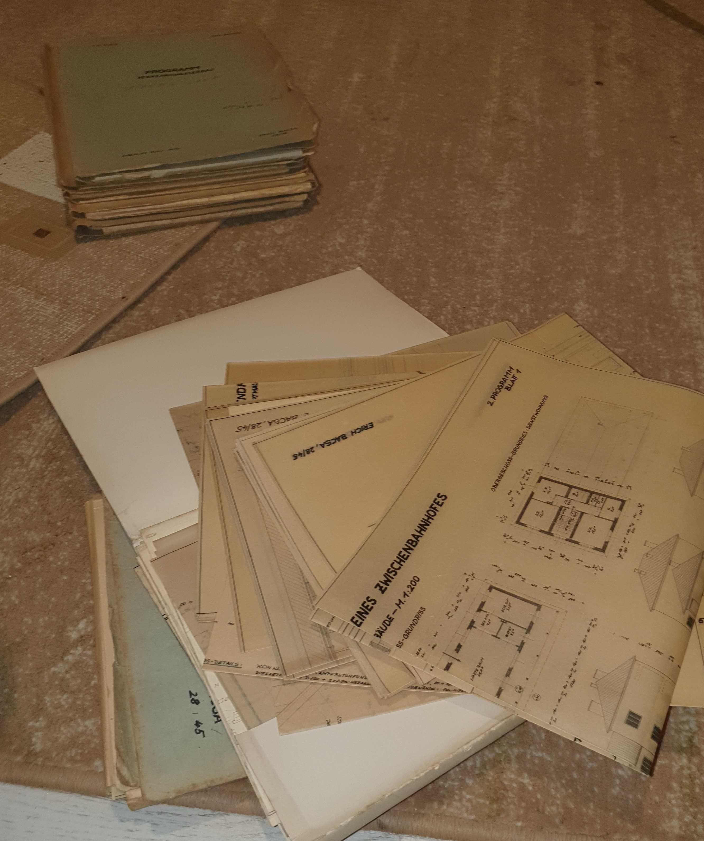Lot documente vechi Universitatea Viena 1950, Proiecte constructii