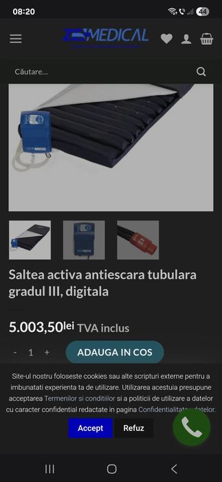 Vand Saltea activa antiescara tubulara