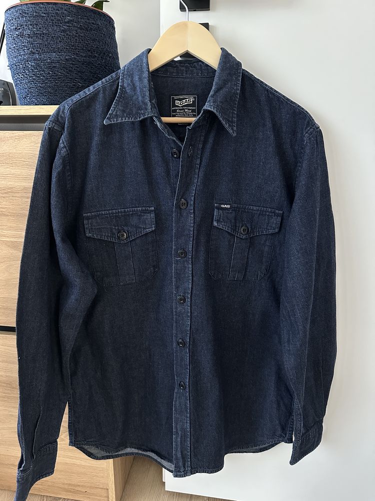 Camasa Blugi GAS Albastru Inchis Indigo Barbati | Marime L